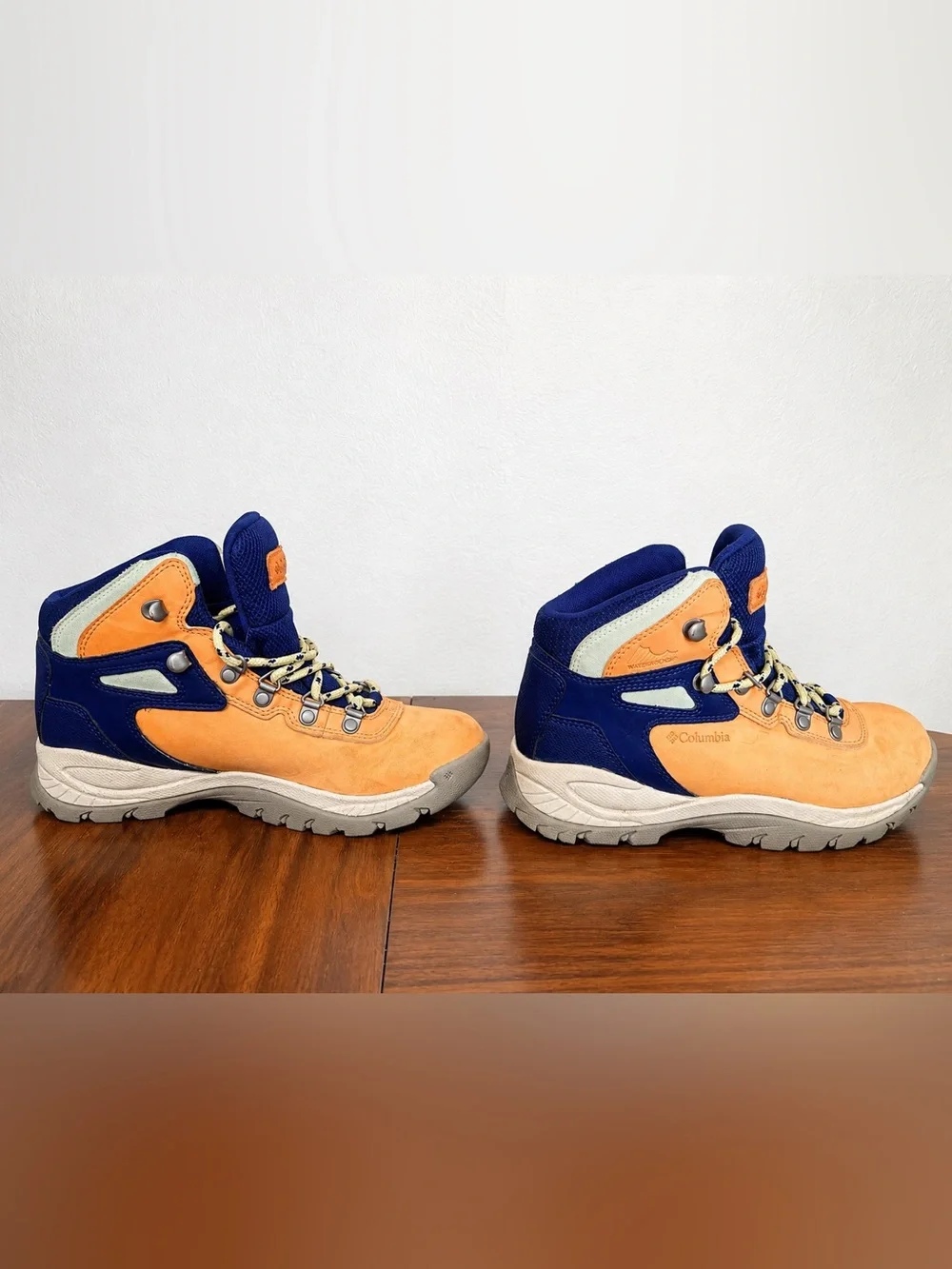 Columbia Women’s Orange and Navy Lace-Up Hiking Boots